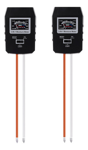 Paquete De 2 Medidores De Humedad Del Suelo 3 En 1, Medidor