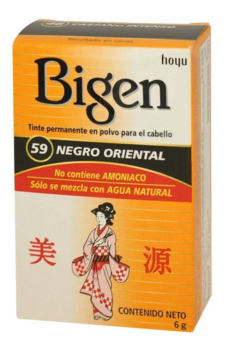 Bigen Tinte Permanente En Polvo Para Barba 59 Negro Oriental