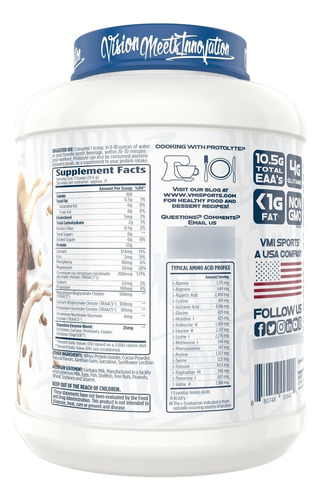 Vmi Sports Protolyte Proteina 4.6 Lbs Chocolate Fudge Cookie