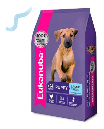 Imagen 2 de 5 de Alimento Eukanuba para perro cachorro de raza grande sabor mix en bolsa de 15 kg