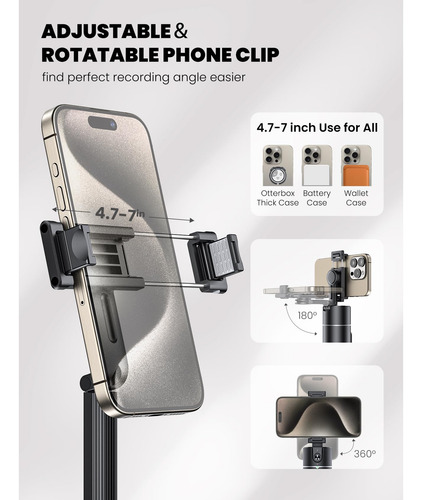 Auto Face Tracking TriPod Anxre 360 Rotation For Cell Phone