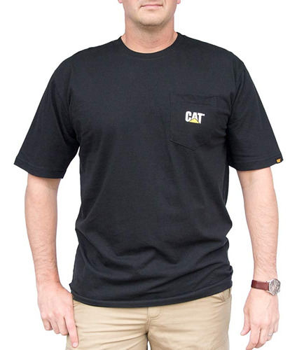 Caterpillar Camiseta De Bolsillo Con Logotipo Para Hombre