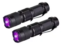Comprar Lamparas Linternas Tacticas Luz Negra Uv Ultravioleta 2 Pzs Linterna Negro