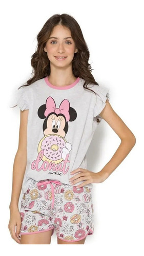 Pijama Juvenil Donut Minnie Disney Evanilda 0025  - 12 14 16