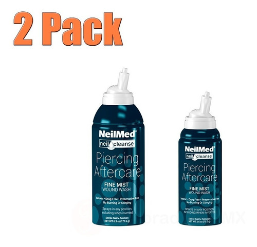 2 Neilmed Piercing Aftercare (1 Grande 177ml + 1 Chico 75ml)