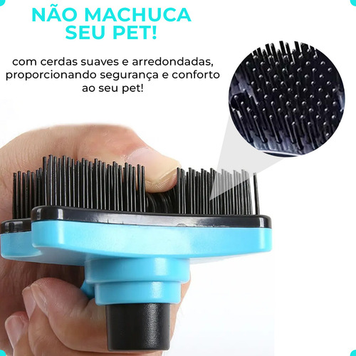 Rasqueadeira Autolimpante Para Pet Cães Cachorros Gatos Cor Sortida