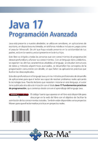Java 17 Programación Avanzada, De José María Vegas Gertrudix. Editorial Alfaomega - Ra-ma, Tapa Blanda, Edición 1 En Español, 2021