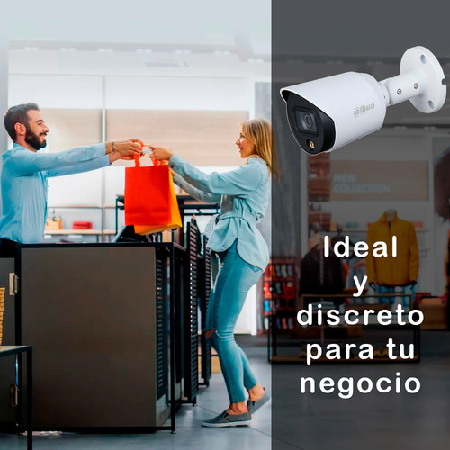 Kit De Video Vigilancia 4 Cámaras Bala 5mp Hfw1509tn Dahua - Dvr 8 Canales - 3k - Disco 1tb - Juego De Baluns Sin Cable - Accesorios Kitdh4bm5mpbal2tb Cctv Circuito Cerrado Procam