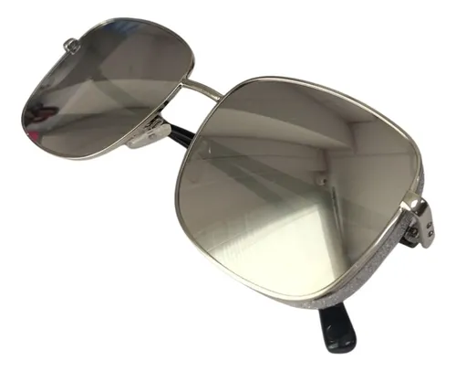 Lentes De Sol Estilo Cuadrados Borde Brillante