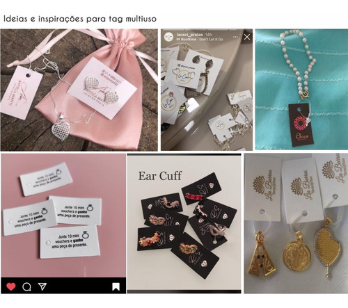 1 Mil Kit Tag Personalizada Bijuteria Joia + 200 Certificado
