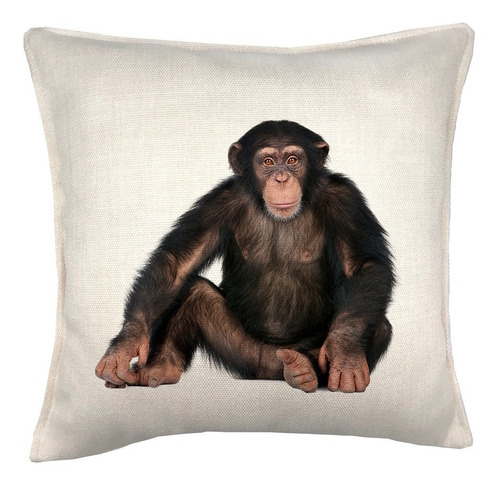 Cojín Chimpance, 45x45 - Linet Crudo - Tuyo Print