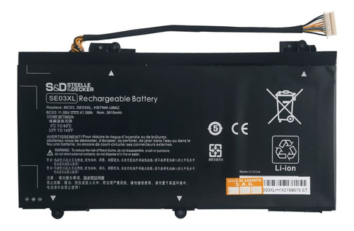 Bateria Se03xl Para Hp Pavilion 14-av 14-al  Garantía 1 Año