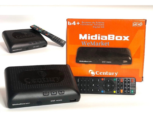 Kit 4 Receptor E Conversor Midiabox B4 Century Midia Box B4