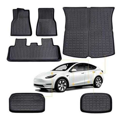 6pcs Conjuntos Completos Tesla Modelo Y Alfombras De Q744t