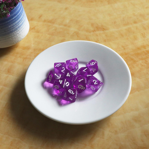10 Pedazos De Dados Para S De Rpg De Púrpura Púrpura