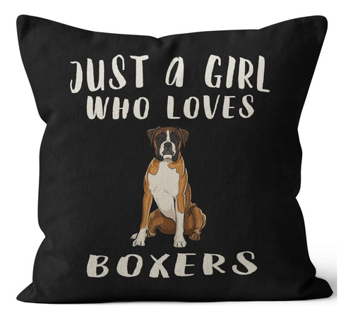 M-qizi Just A Girl Who Loves Boxers Funda De Almohada, Regal