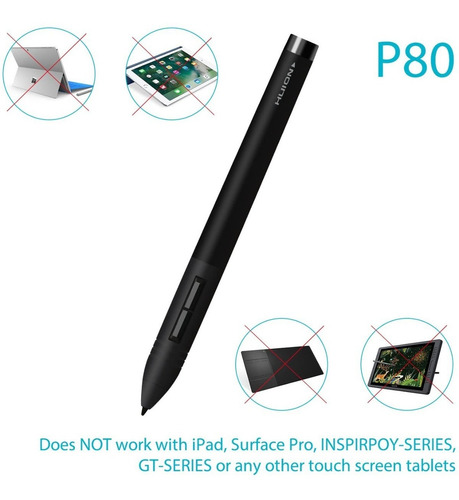 Imagen 3 de 5 de Huion P80 Pluma Recargable Digitalizador Graphics Tablet