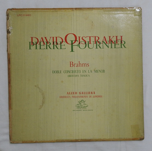 Brahms David Oistrakh Pierre Fournier Vinilo (vg+)