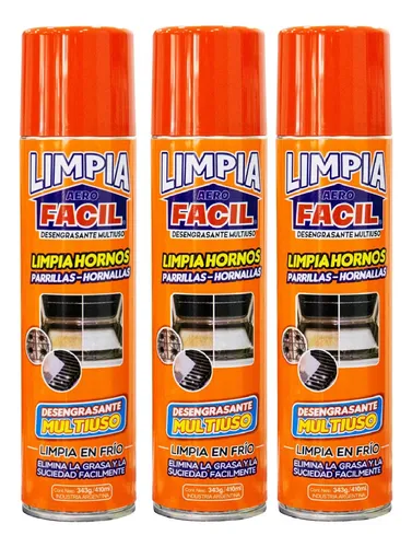 Limpia Hornos Parrillas Y Hornallas Limpia Facil Espuma X3u