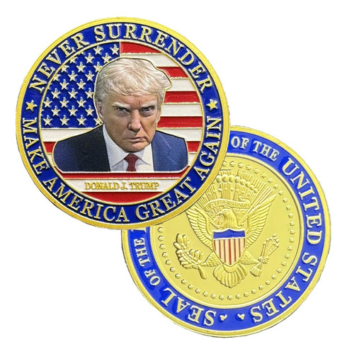 Nunca Te Rindas Trump Challenge Coin 2024 Haz Que Estados Un