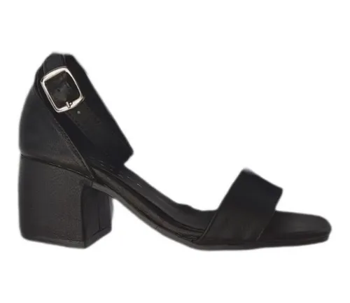 Sandalias Mujer Taco Bajo Fiesta MARY negro.