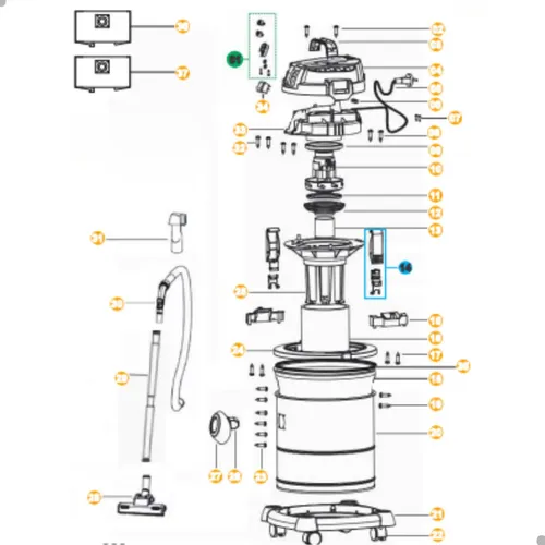 Fecho Trava Da Tampa Do Aspirador Wap Gtw Inox 20 Original