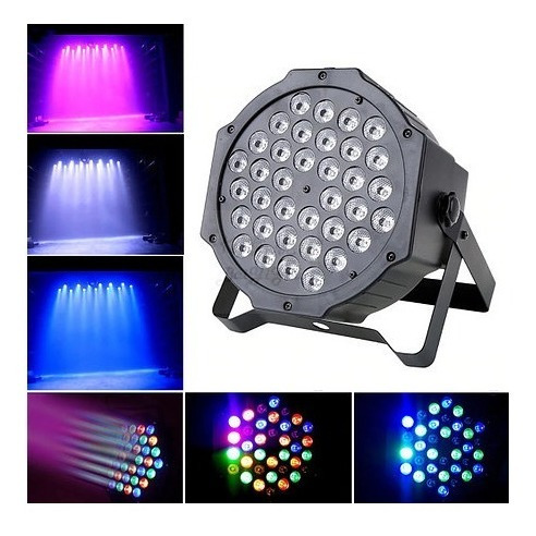 Imagen 2 de 8 de Par Cañón Led Reflector 36x1 Rgb Audiorítmico Estrobo Dmx 2