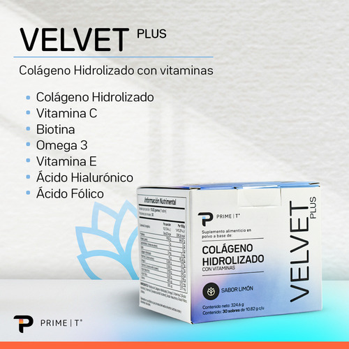 Colágeno Velvet Y Minerales M-traza Combo Primetech Sabor Sin sabor