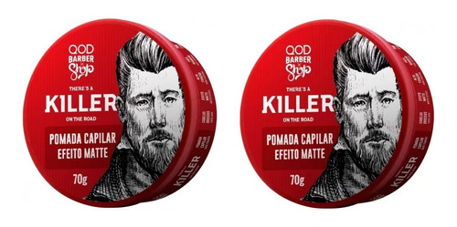 2 Pomadas Capilares Killer Matte 70 G - Qod Barber Shop