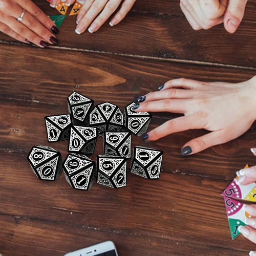 4 X 10 Piezas De Dados De Acrílico D10 Dados De Juego Para