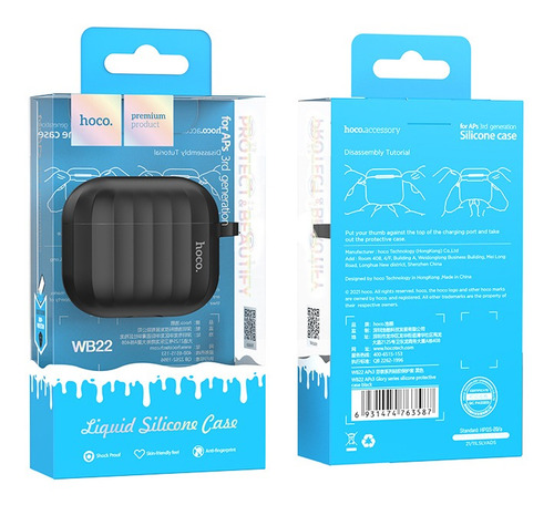 Imagen 4 de 4 de Funda Protectora De Auriculares De Silicona Hoco Para Airpod