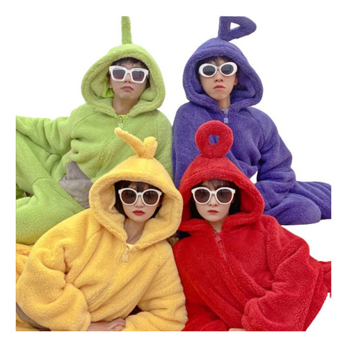 Pijama Grueso De Una Pieza De Teletubbies Para Adultos Y Niñ