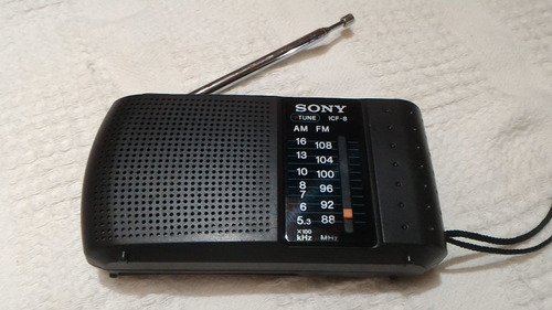 Radio Sony Am Fm Icf-8 Usado De Bolsillo 