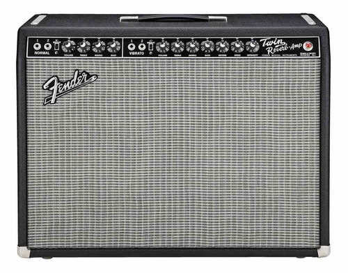 Amplificador Fender Vintage Reissue Series '65 Twin Reverb Valvular para guitarra de 85W color negro/plata 220V