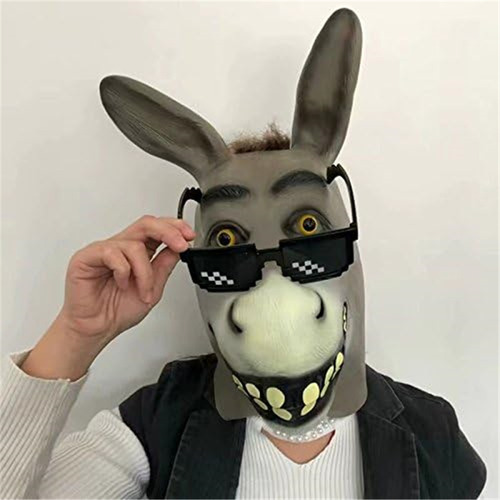 Máscara Inovadora Shrek Donkey Adult Deluxe Para Halloween