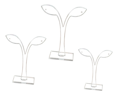 3x Pantallador De Pendientes Joyería De Joyería Rack Claro