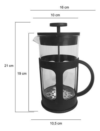Set X7 Pz Cafetera Embolo 1000ml + 6 Jarros Cafe 100cc Bz3
