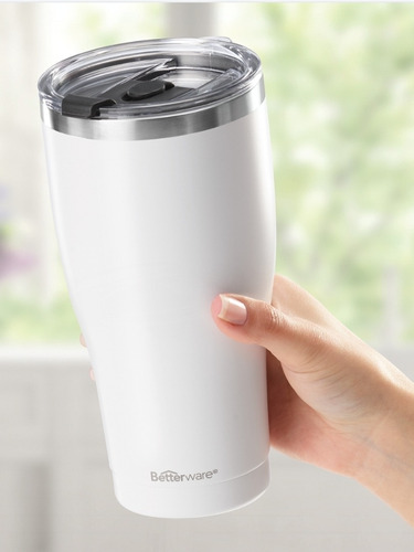 Termo Acero Inoxidable Doble Pared 800ml Vaso Térmico Blanco
