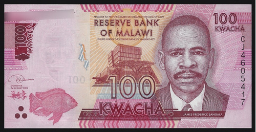 Malawi, 100 Kwacha, 2020. P#65. Sin Circular