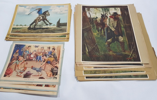 Imagen 1 de 10 de Antiguas Láminas Gauchos Molina Campos Lote X 57 Mag 58607