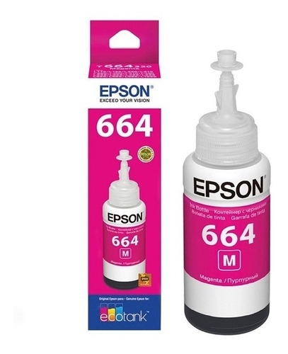 Tinta Epson T664320-al Magenta 70ml Ecotank Tinta Continua L120 L310 L380 L375 L395 L495 L575 L1300