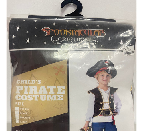 Disfraz De Pirata (niño)  Marca Spooktacular Creations