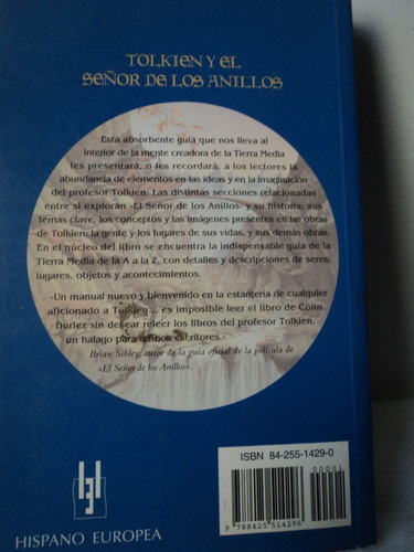 Tolkien Y El Señor De Los Anillos. Colin Duriez. Libro Usado (Usado)
