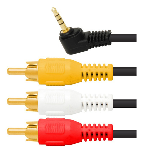 Cable Plug 3.5 Mm A 3 Plugs Rca P/videocámara 1.8 M, Ca-193g