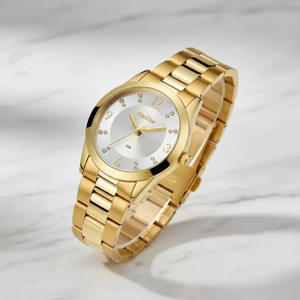 Relógio Condor Feminino Dia A Dia Dourado - Co2035nqn/4k Dourado Champanhe