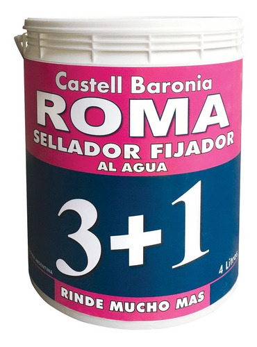 Sellador Fijador 3 En 1 Antihongos Interior 4 Litros Roma