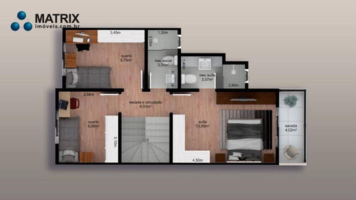 Imagem 17 de 21 de Sobrado Com 3 Dormitórios À Venda, 179 M² Por R$ 956.500,00 - Bom Retiro - Curitiba/pr - So2612