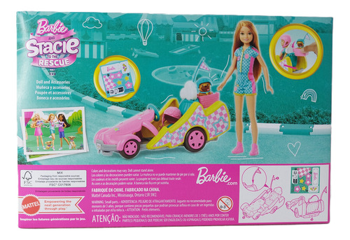 Muñeca Barbie And Stacie Al Rescate Carro Go Kart - Mattel (Usado)