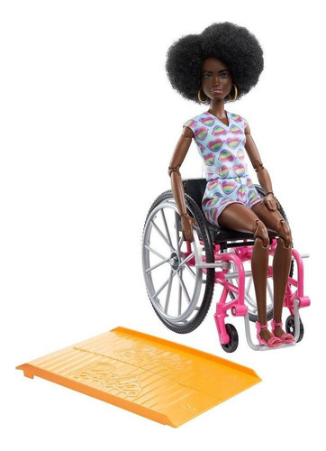Barbie Fashionista Cadeira De Rodas Negra Mattel Hjt14