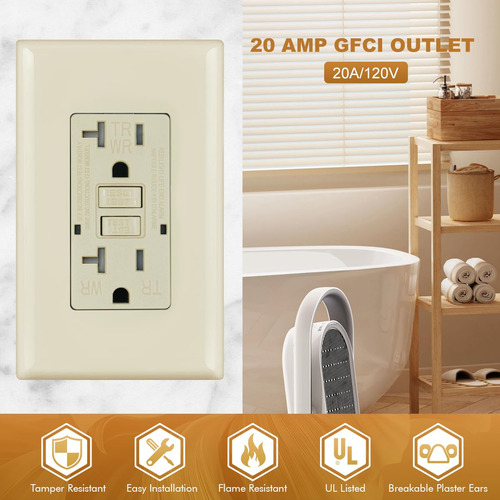 Micmi Gfci Outlet Wr Resistente A La Intemperie Tr Receptácu